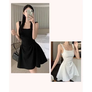 Váy đầm nữ dáng ngắn 2 dây thiết kế chiết eo tôn dáng phong cách tiểu thư sang chảnh XIMIMI SP275