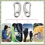 2 Chiếc Thuyền Biển Thép Không Gỉ Hình Trứng Lò Xo Kẹp Móc Kẹp Nhanh Carabiner Khóa Ngoài Trời
