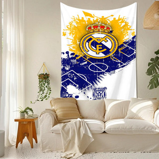 Câu lạc bộ bóng đá Real Madrid Tấm thảm Polyester in một mặt Tấm thảm trang trí nội thất (Có kẹp)