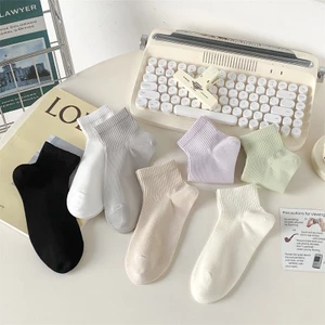 Vớ tất cổ trung trơn pastel LƯỚI THÔNG HƠI , Mỏng mịn