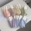 Vớ tất cổ cao nam nữ thun dai mịn trơn màu pastel