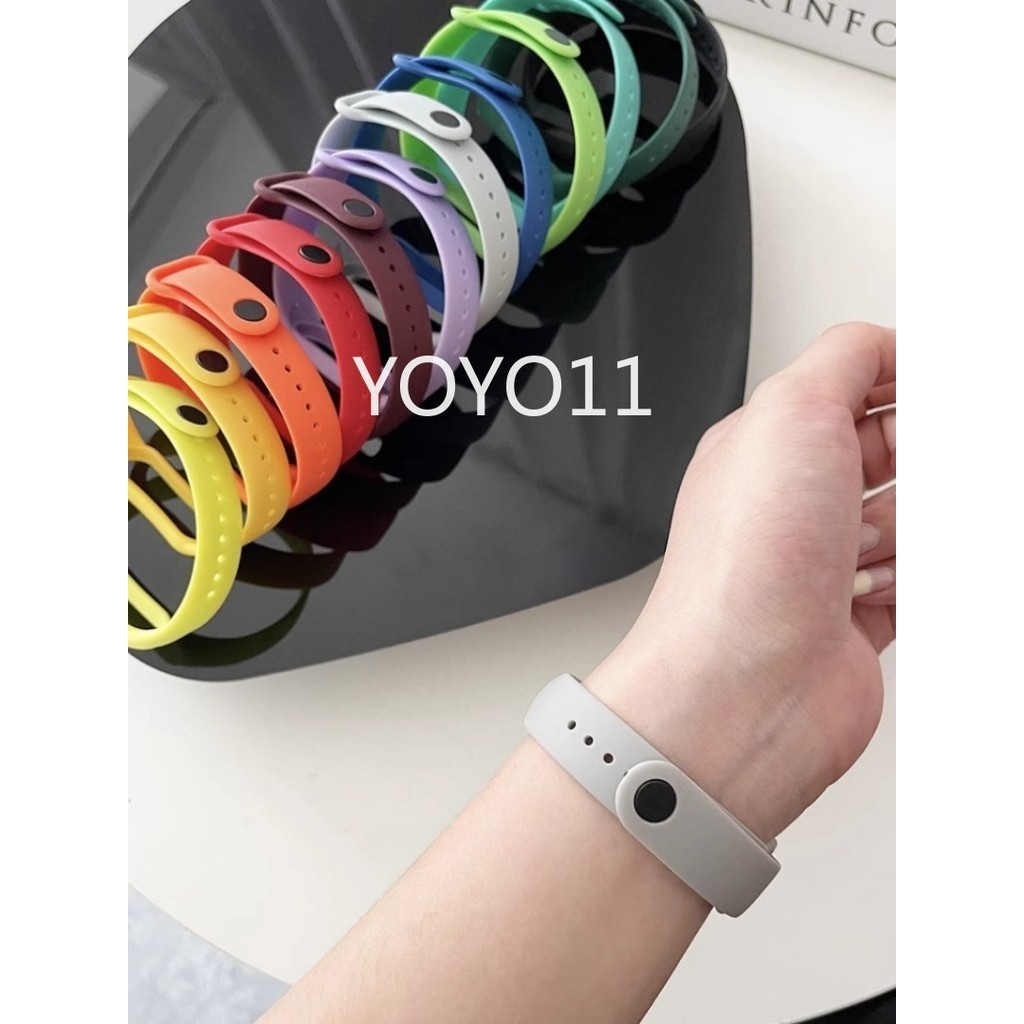 Không có đồng hồ Dây đeo đồng hồ cho Xiaomi Mi Band 10 9 8 7 vòng đeo tay silicon thay thế thể thao mi band 8 7 6 3 4 5 dây đeo