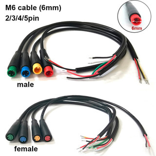 6mm M6 2 / 3 / 4 / 5 Pin lõi nam nữ Julet Điện ebike Mông Cắm cáp nguồn Kết nối chống nước Xe tay ga Phanh tín hiệu Cảm biến F @ 1VN