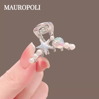Mauropoli [Hàng có sẵn] Blue Ocean ~ Kẹp ngọc trai đuôi cá nguyên bản Tính khí nhỏ Nổ Kẹp cá mập cao cấp nhỏ tinh tế