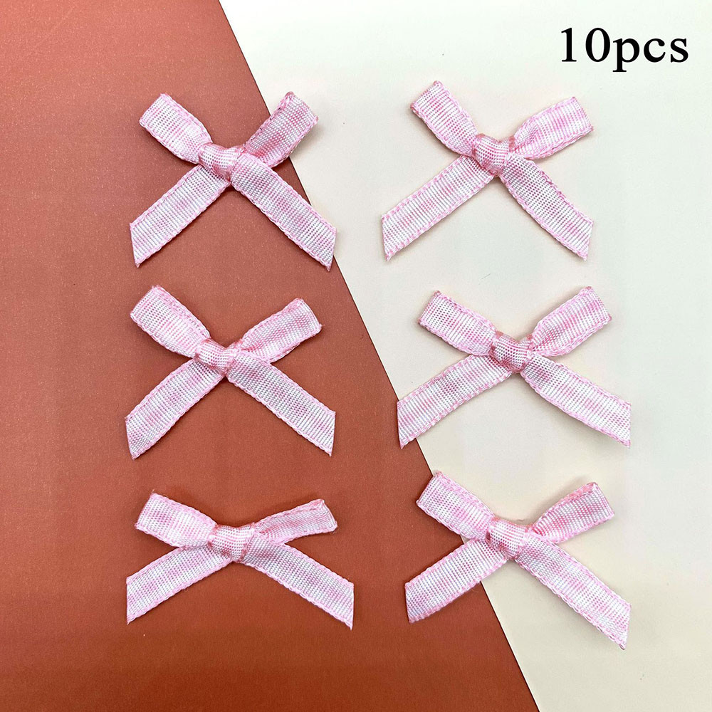 10 Chiếc Kẻ Sọc Nơ Thẻ Tay Trang Trí Vật Liệu Đóng Gói Photocard DIY Trang Trí Phụ Kiện