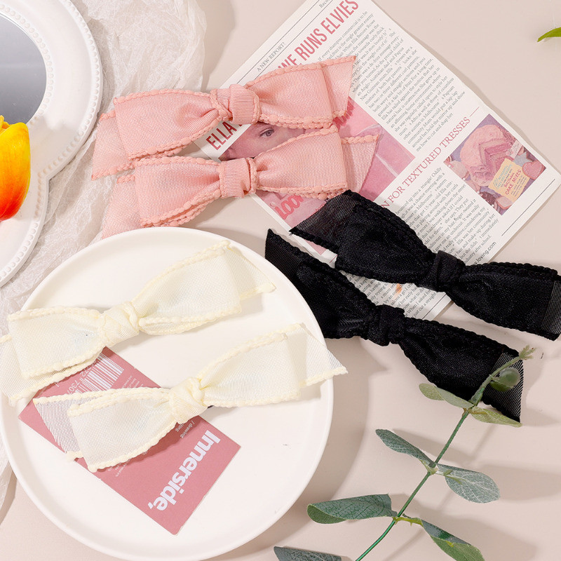 Kẹp viền nơ Organza - Kẹp tóc nữ - Thời trang, đơn giản, gió cổ tích ngọt ngào - Barrettes phong cách Hàn Quốc - Giá đỡ đuôi ngựa ngọt ngào cho bé gái - Phụ kiện tóc nhung thanh lịch