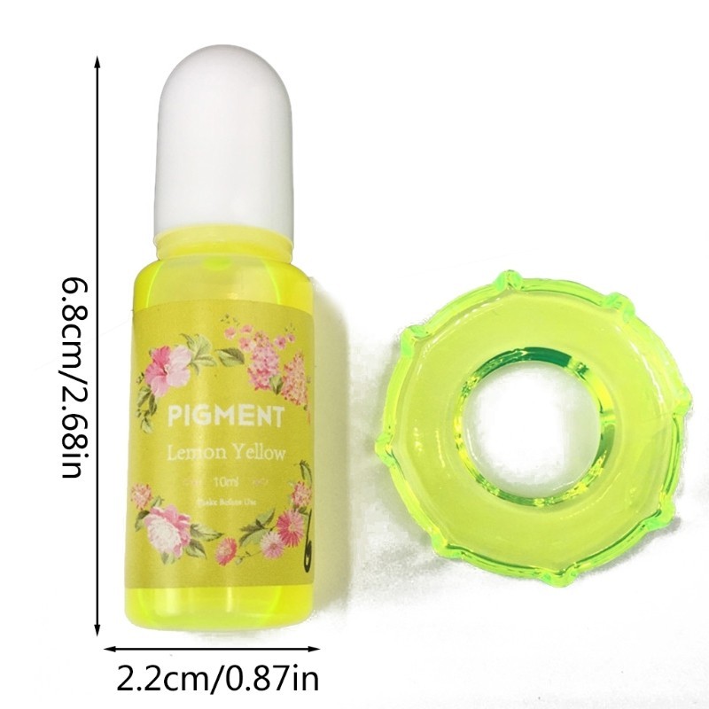 Flgo 5ml Sơn nghệ thuật tô màu đậm đặc cao Pha lê Epoxy Pigment UV Resin Dye Ink Diffusion Ink Liquid
