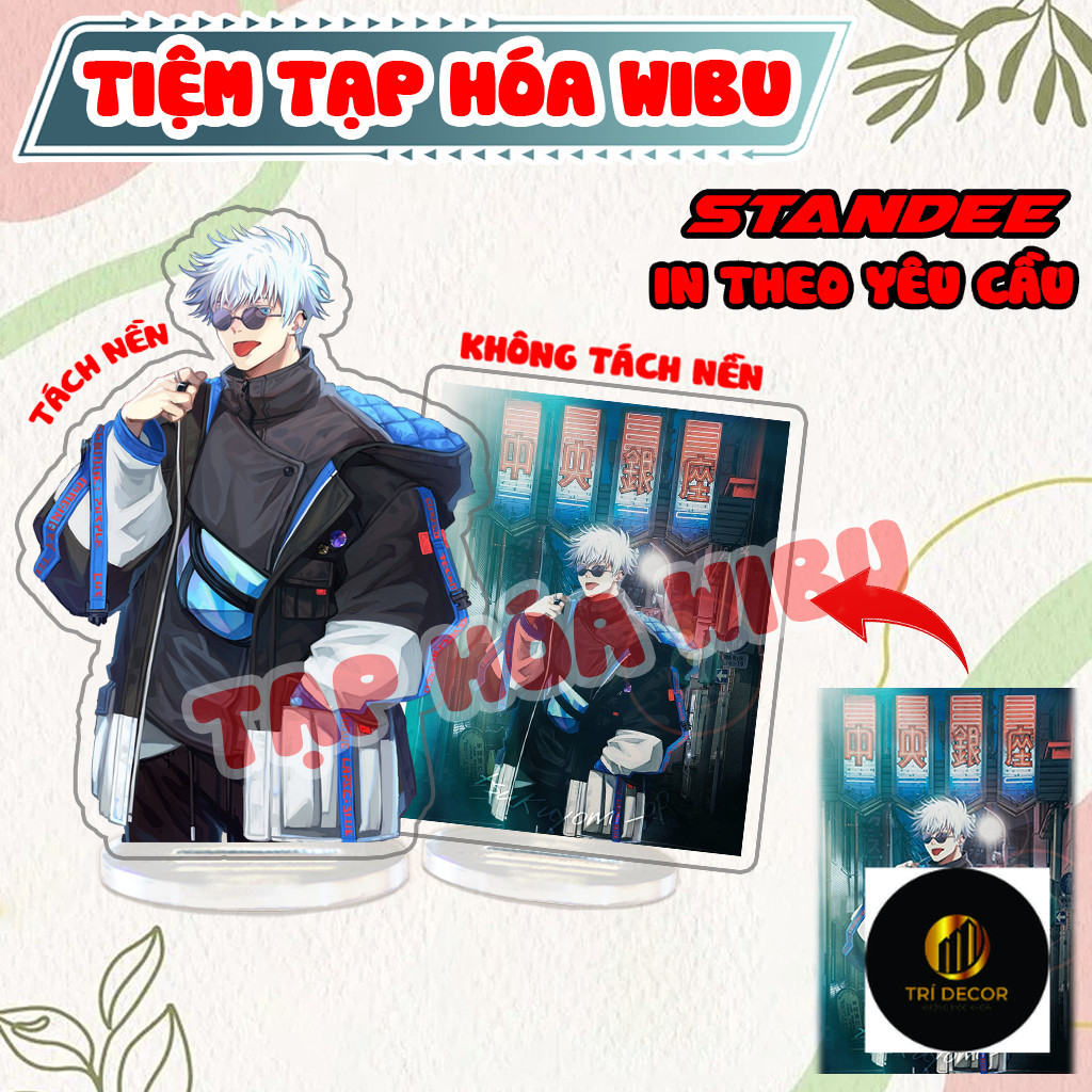 Mô hình Standee Tượng Bằng Acrylic In Theo Yêu Cầu Phụ Kiện Trang Trí Để Bàn Học Góc Làm Việc Anime Manga Tạp Hoá Wibu