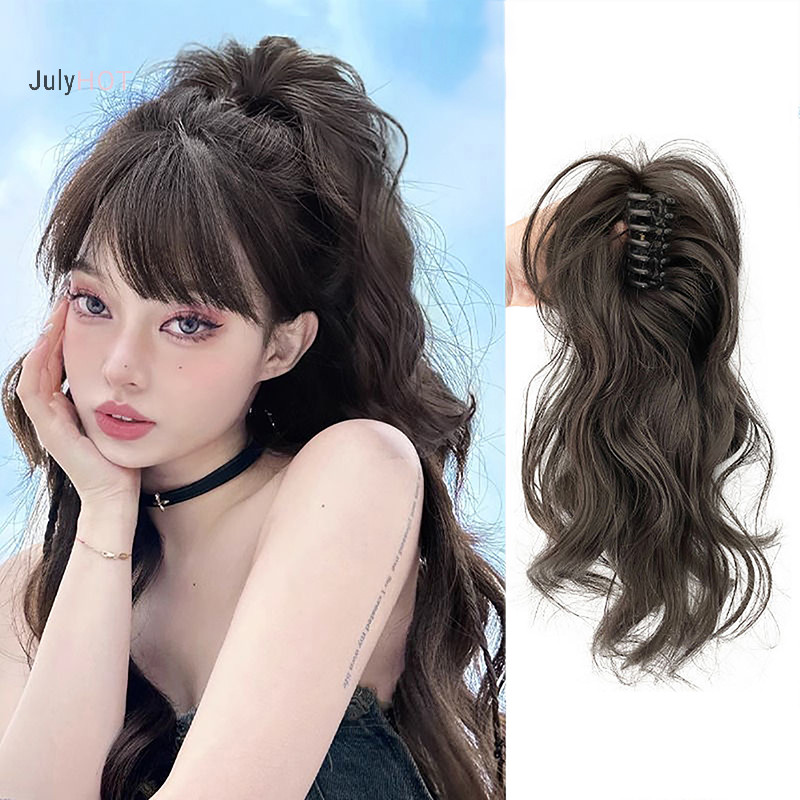 Julyhot Tổng Hợp Móng Vuốt Kẹp Đuôi Ngựa Phần Mở Rộng Tóc Ngắn Xoăn Tự Nhiên Đuôi Giả Tóc Cho Nữ Đuôi Ngựa Tóc Đen Massivedeals