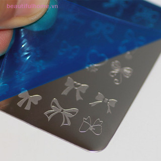 [Beautifulhome] Love Heart Nail Art Stamping Plate Họa tiết vẽ Sọc Hình học 3D Hình ảnh Stencil Pring Tools [làm đẹp]