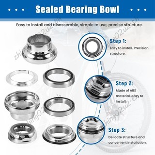 22.2mm Tai Nghe Xe Đạp 1 Inch Cố Định Bánh Răng Đua Xe Đạp Tai Nghe Mang Cố Định Bánh Răng Xe Đạp Đường Bộ Hợp Kim Nhôm Tai Nghe, Bạc
