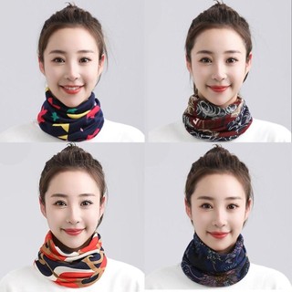 Khăn Choàng Cotton Mềm Mại, In Hình Thu Đông, Thích Hợp Quàng Cổ và Trùm Đầu Thời Trang