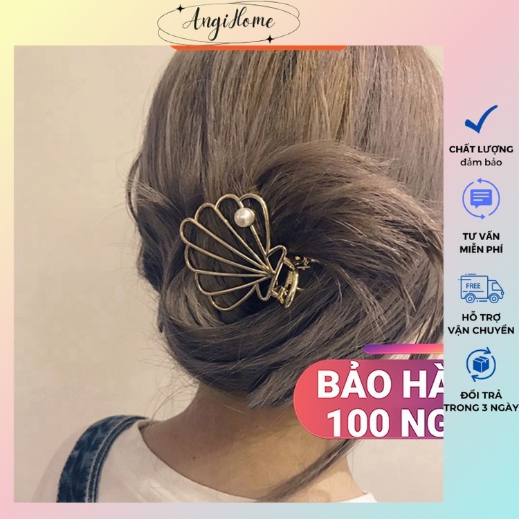 Kẹp tóc càng cua Hàn Quốc nữ đẹp hottrend kim loại cỡ size lớn cặp búi tóc dễ thương cào 10 răng, 14 răng ANGIHOME