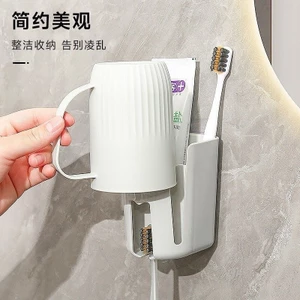 Giá Đỡ Bàn Chải Đánh Răng Kèm Cốc Dán Tường 7x10cm