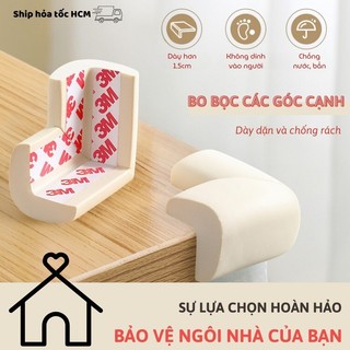 Combo 4 Miếng Xốp Bọc Cạnh Bàn Myd.23 Chống Va Đập, Có Keo Dán Chắc Chắn, An Toàn Cho Bé