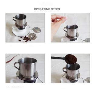 Bộ lọc nhỏ giọt cà phê SENRTY, Máy pha cà phê Việt Nam bền bỉ, Thiết kế tiện lợi Cốc pha cà phê đa năng cầm tay màu bạc Văn phòng