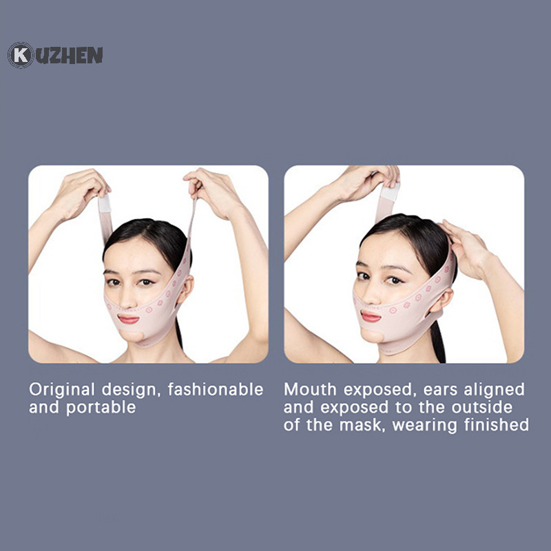 Kuzhen Mặt thoáng khí V Face Band Cheek Nâng lên Chống nhăn Mặt nạ mỏng Giảm cằm đôi V-Line Định hình HOT
