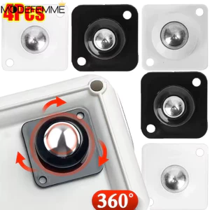 4 bánh hạt xoay - Bánh xe đa năng tắt tiếng - Con lăn di chuyển nội thất - Ròng rọc đáy tủ - Phụ kiện phụ trợ gia đình - Tự dính, chống mài mòn