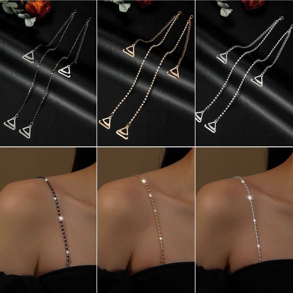 Dây đeo áo ngực đính đá HOBBYIN, Dây đeo vai đồ lót chống trượt vai gợi cảm, Váy thay thế dây đeo áo ngực có thể điều chỉnh trang trí thời trang
