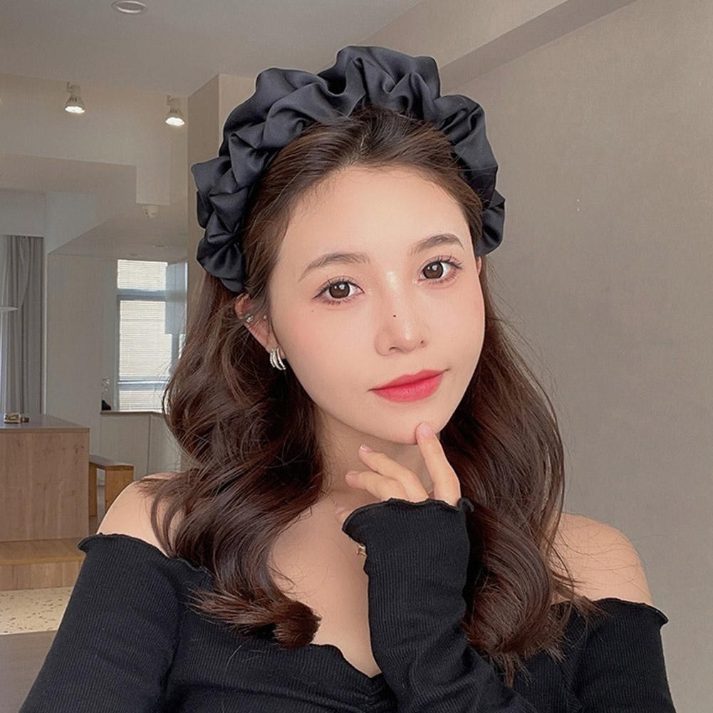 Thời Trang Thanh Lịch Đầu Vải Xếp Ly Rộng Viền Tóc Phụ Kiện Tóc Cho Nữ