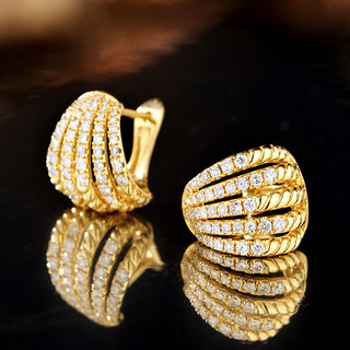 Bông tai Zircon dòng bạc S925 Trang sức thời trang đơn giản Quà tặng nữ