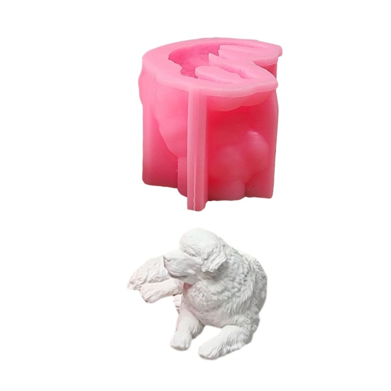 Inste 3D Tượng Động Vật Cho Chó Khuôn Silicon Xà Phòng Fondant Khuôn Silicon