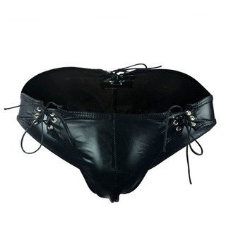 [Otorl] Quần lót nam gợi cảm Quần short boxer da giả eo thấp Băng lót