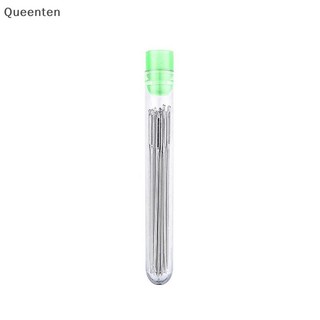 Queenten 25 Chiếc Lớn Mắt Khâu Kim May Kim Handmade Da Kim Thép Sợi Đan Kim Bộ Dụng Cụ May QT