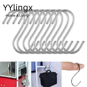 YYlingx Set 5/10/20 móc treo đồ nhà bếp hình chữ S bằng inox
