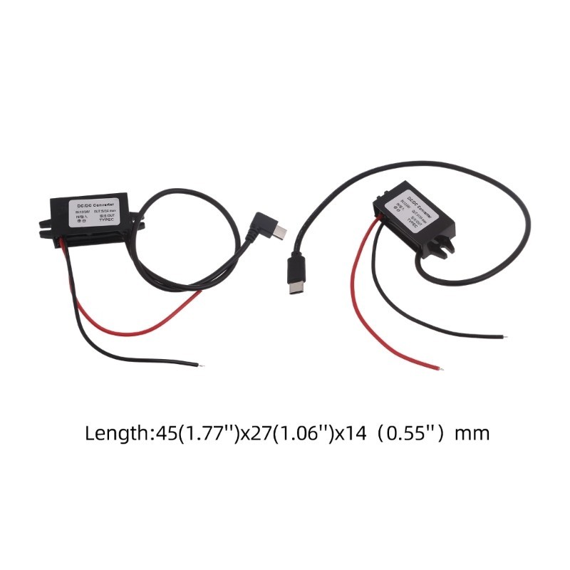 Tầm Nhìn 12V Sang 5V 3A DCDC DCDC Bước Xuống Bộ Chuyển Đổi Type-C USB Buckk Nguồn Điện Điều Chỉnh Điện Áp Xe Bộ Chuyển Đổi Nguồn Điện
