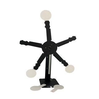 Đặt Lại Xoay Kim Loại Bắn Mục Tiêu Chân Đế Với 5 Đĩa Thép Cho Súng Bắn Súng Airsoft BB Mục Tiêu Đứng Bộ Bền Dễ Dàng Sử Dụng Màu Đen