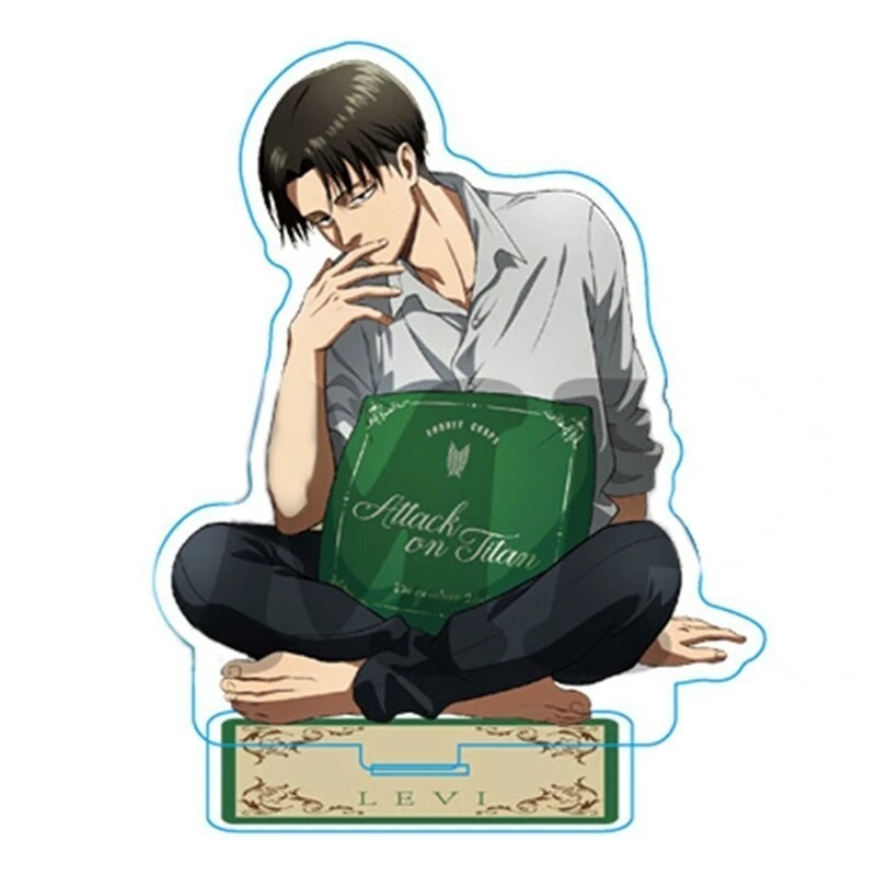 Mô hình Standee Attack on Titan Erwin Hange LEvi Eren Army Mikasa Jean Sasha 16 Phụ kiện trang trí để bàn góc học tập