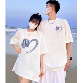 Hiixiivi Thương Hiệu Mới 100% Cotton Unisex Áo Thun Nữ Tay Ngắn Nam Nữ Baggy Cổ Tròn Rời In Cặp Đôi Tee 2024