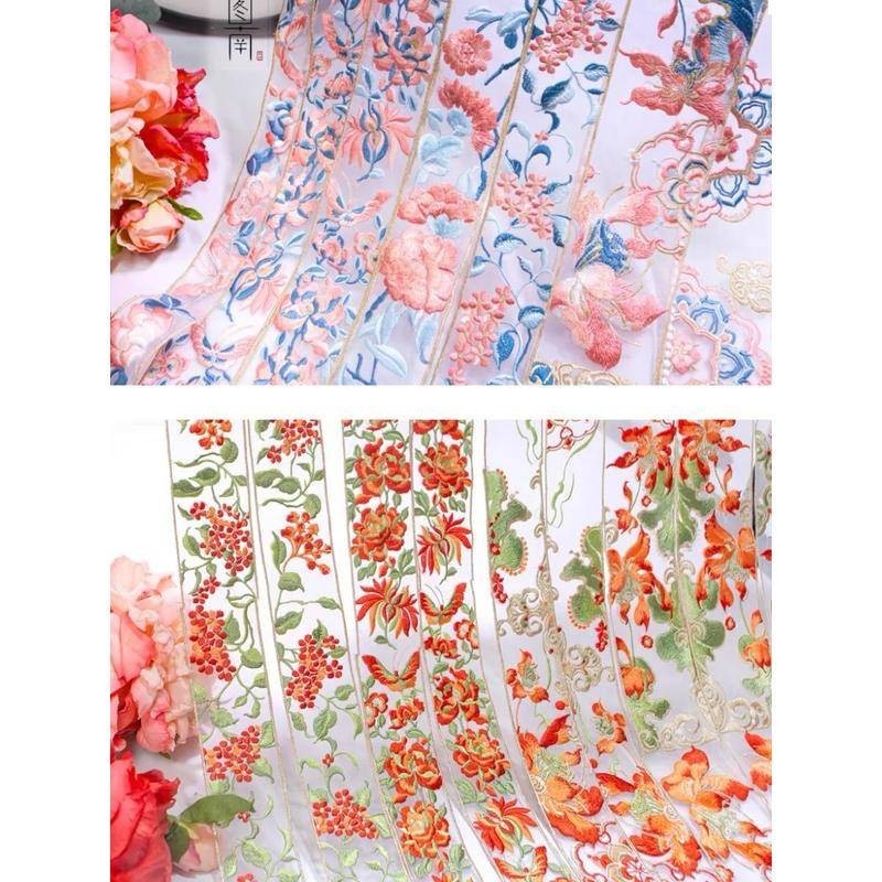 50cm Thêu Cổ Cạnh Ren Phụ Kiện Hanfu Cổ Thêu Rèm gạc Cạnh DIY Trang Trí | BigBuy360 - bigbuy360.vn