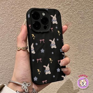 Star Rabbit Phone case for IPhone17 16 15 14 13 12 11 X Xs Xr 7 8 Plus Pro Max Anti Drop wrinkle Soft Back Cove JKP