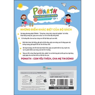 Sách - Combo Pomath Toán tư duy cho trẻ em 7 - 8 tuổi - Giúp bé phát triển IQ và EQ