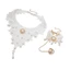Treeling Retro Gothic Rỗng Ra Ren Vòng Cổ Với Ngọc Trai Có Thể Điều Chỉnh Chiều Dài Cổ Dây Xích Handmade Choker Thời Trang Enth