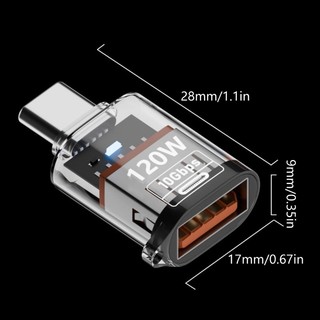 Bộ mở rộng USB C treo có đèn báo Bộ chuyển đổi OTG Type-C Nam sang USB Bộ chuyển đổi nữ cho máy tính xách tay Cellph