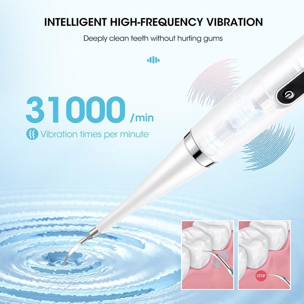 Máy làm sạch răng bằng điện Máy cạo răng không thấm nước Chăm sóc răng miệng Nha khoa Thìa cạo Tartar O9c2