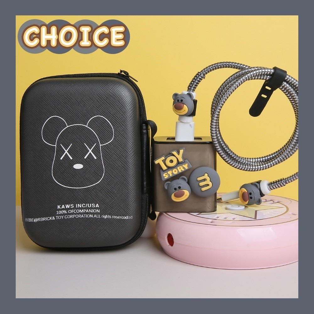 Hoạt Hình Stitch Sạc Bảo Vệ Vỏ Cáp Bảo Vệ Cho IPhone Sạc Nhanh 20w / 18w Có Túi Bảo Quản
