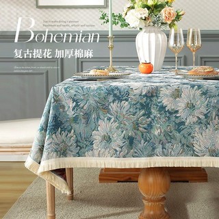 98% Tỷ Lệ Khen ngợi Monet Vườn Khăn Trải Bàn Tranh Dầu Tivi Tủ Khăn Trải Bàn Jacquard Mỹ Hộ Gia Đình Hình Chữ Nhật Khăn Trải Bàn 25.2.21