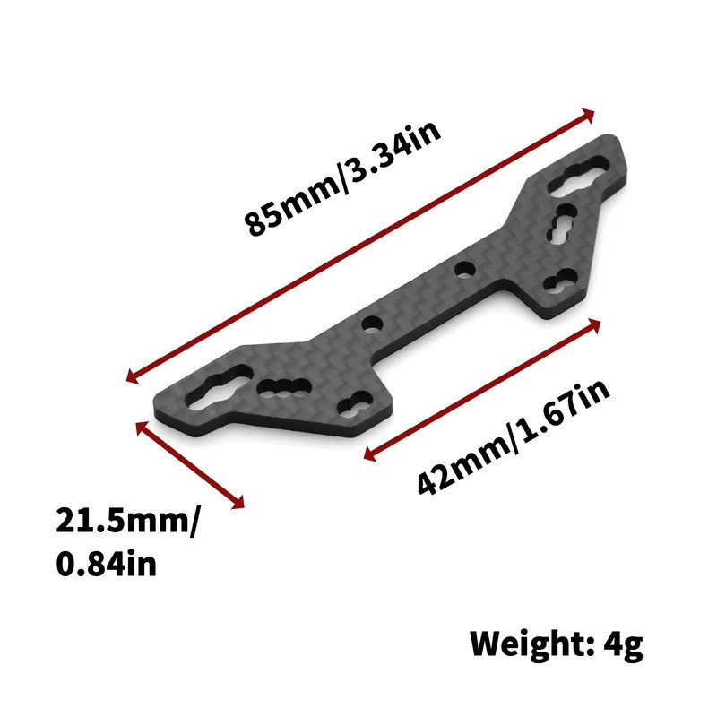 Sợi Carbon Tầng Hai Tấm Pin Cho Tamiya TT02 TT02B TT-02 TT-02B 1 / 10 RC Xe Nâng Cấp Phần Phụ Kiện