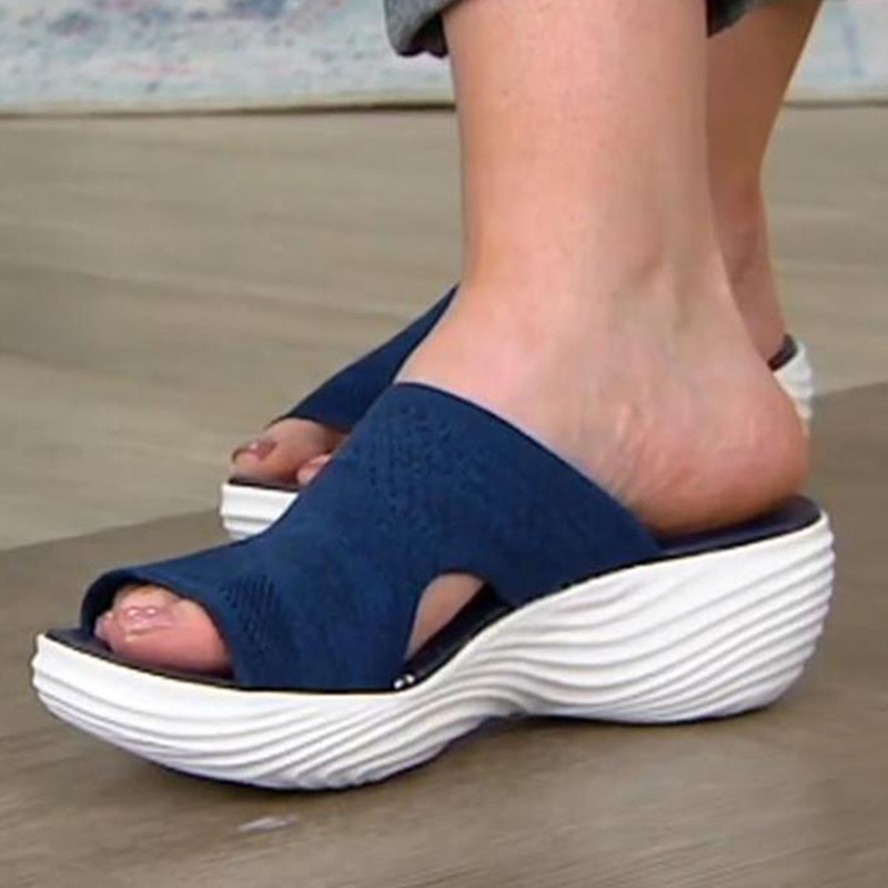 Dép Đi Biển Nữ Chỉnh Hình Co Giãn Chỉnh Hình Sandal Nữ Mũi Mở Thoáng Khí Trượt Co Giãn Giày Đeo Chéo Ngoài Trời