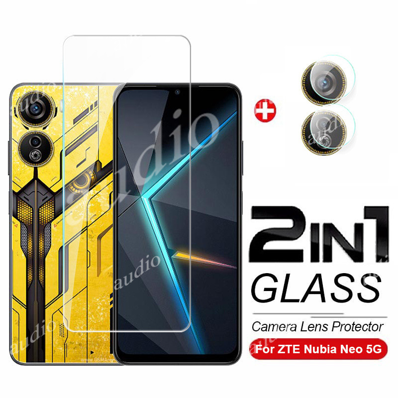 Nubia Neo 5 Pro GT 5G Nubia Neo 3 GT 5G 2In1 Kính Cường Lực Bảo Vệ Toàn Màn Hình Phim Có Bảo Vệ Ống Kính Máy Ảnh Cho ZTE Nubia Neo 2 3 GT Neo2 5G Điện Thoại Bảo Vệ Màn Hình Phim Dành Cho ZTE Nubia Neo3 5G