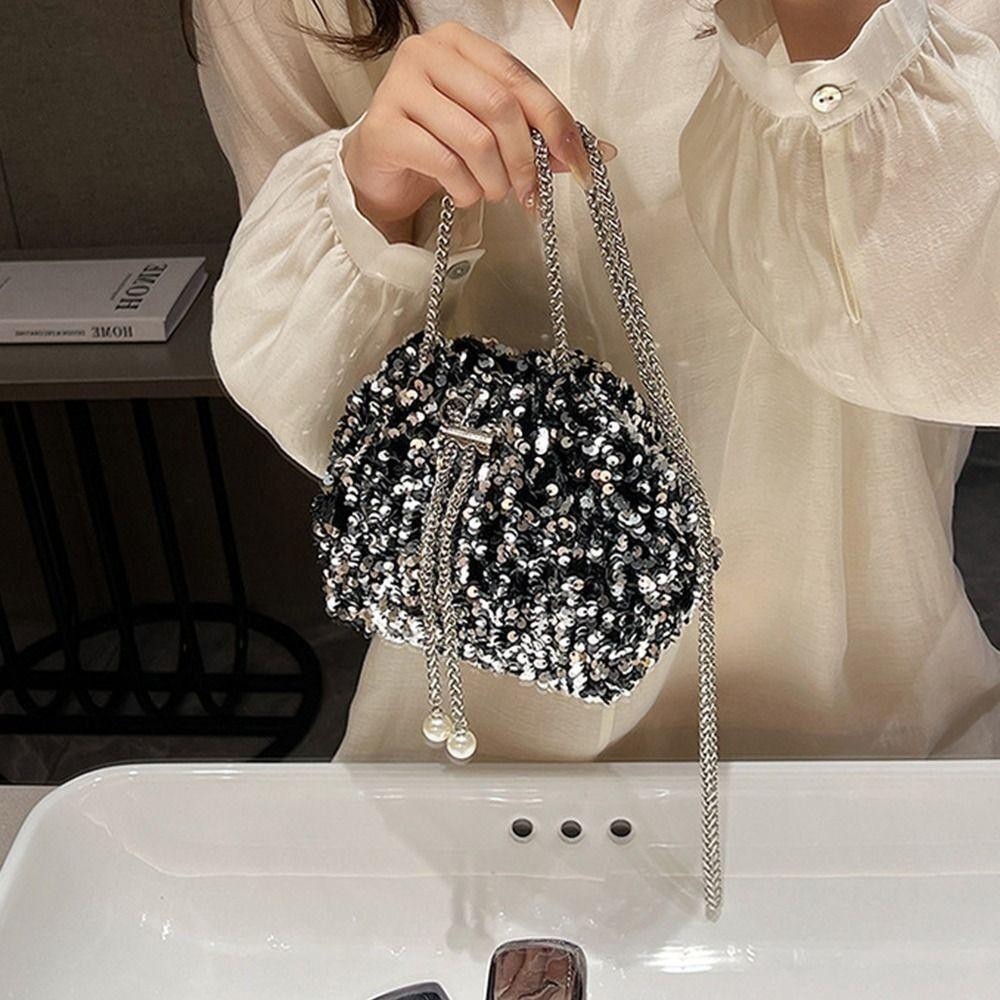 Túi đeo vai kim sa chuỗi JVSUB, Túi tiệc dạ hội chuỗi Sequin, Túi đeo chéo tua rua quà tặng