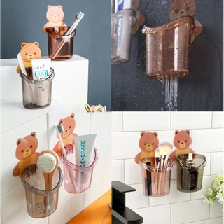 Cốc Dán Tường Đựng Kem Bàn Chải Đánh Răng Vật Dụng Nhỏ ️🐣 Siêu Thị Hoa