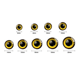 SOULSPACE 20 Cái / 10 Đôi Mắt Thủ Công Mắt, Nhựa 6 Mm-20 Mm Mắt Pha Lê Con Rối, Pha Lê Đồ Chơi Nhồi Bông Phần Phụ Kiện Búp Bê DIY