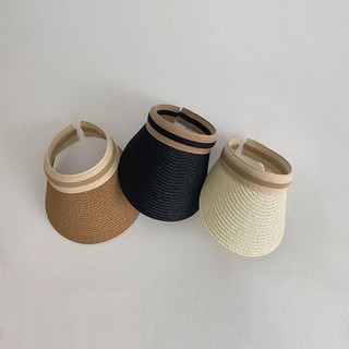 JKDESIGN Mũ chống nắng trẻ em, Mũ rơm bện vành lớn Mũ rơm mùa hè, Kem chống nắng du lịch thoáng khí Top Air Cap Trẻ em Bé