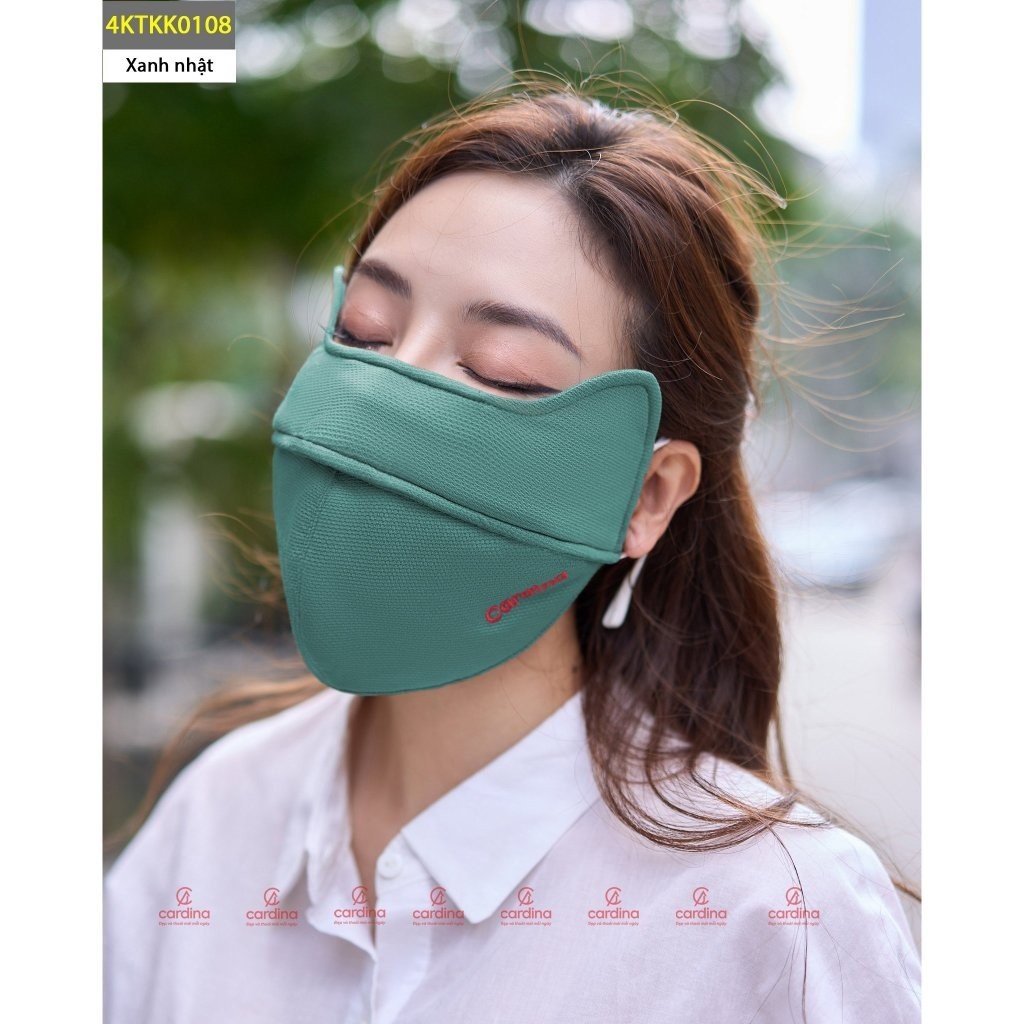Khẩu trang CARDINA làm mát chống tia UV lõi bông hoạt tính lọc không khí ô nhiễm 4KTKK01