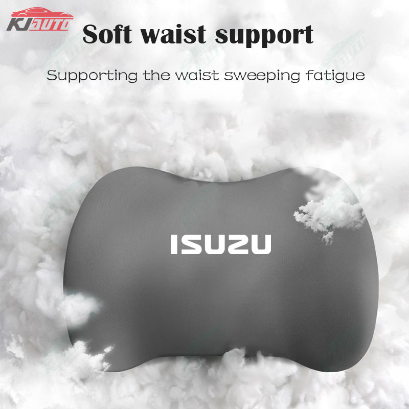 【 Gối tựa đầu & thắt lưng 】 Isuzu Giảm mệt mỏi - Bảo vệ cổ & vai - Lõi xốp nhớ - Đồng hành lái xe tối ưu cho xe tải Elf Traga D-max Mu-x